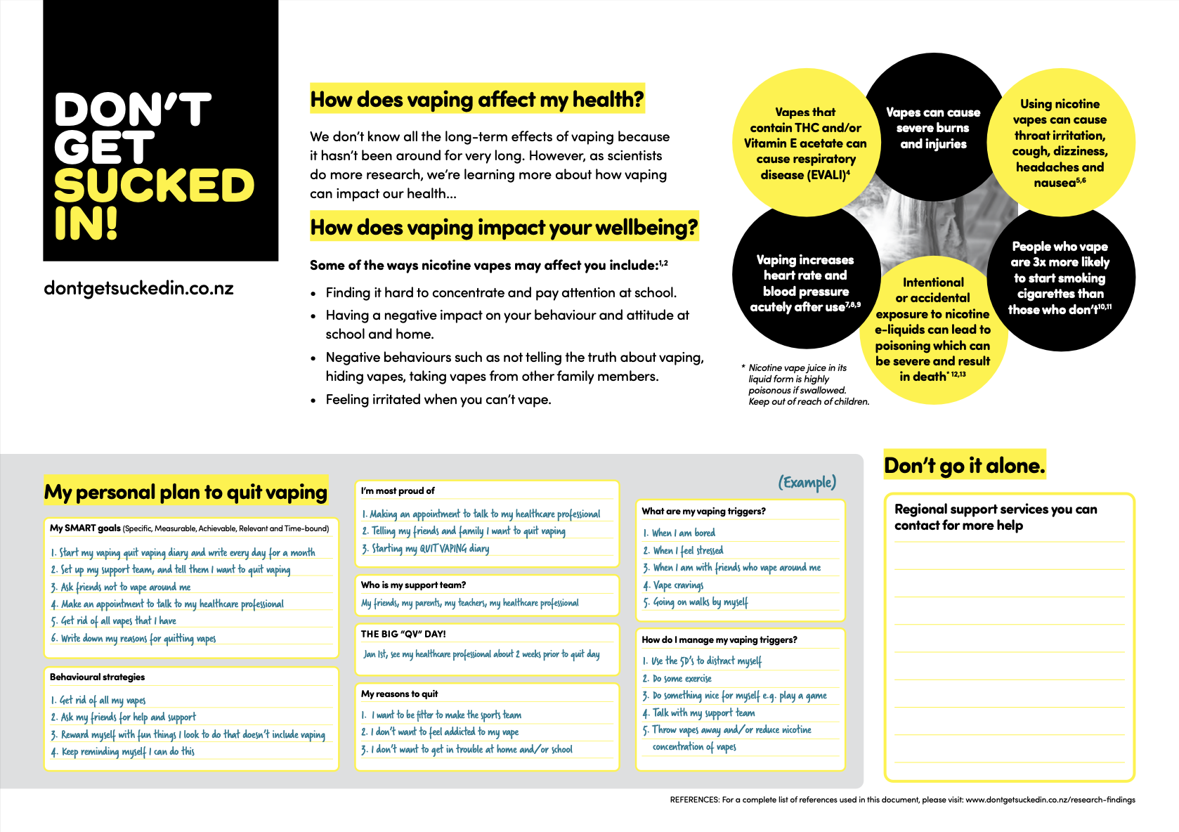 Quit Vaping - Interactive Form for Health Professionals